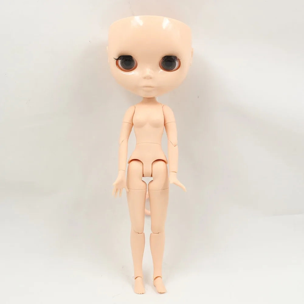 DBS blyth doll joint body bjd toy without makeup shiny face for cutom doll DIY anime girls
