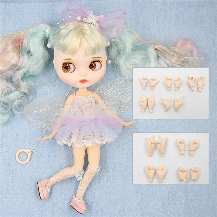 ICY DBS Blyth Doll 1/6 BJD White Skin Joint Body Matte Face With Clothes Shoes Toy Doll 30cm Girls Gift Anime