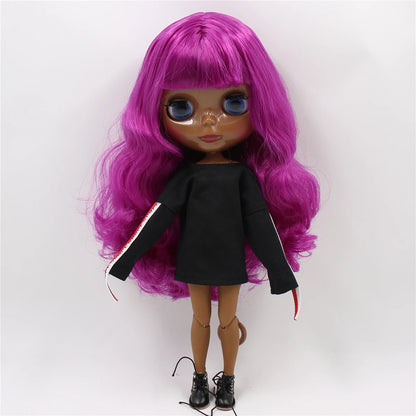 ICY DBS Blyth Doll Toy blyth doll joint body super black skin bjd 30cm doll for DIY custom doll anime girls