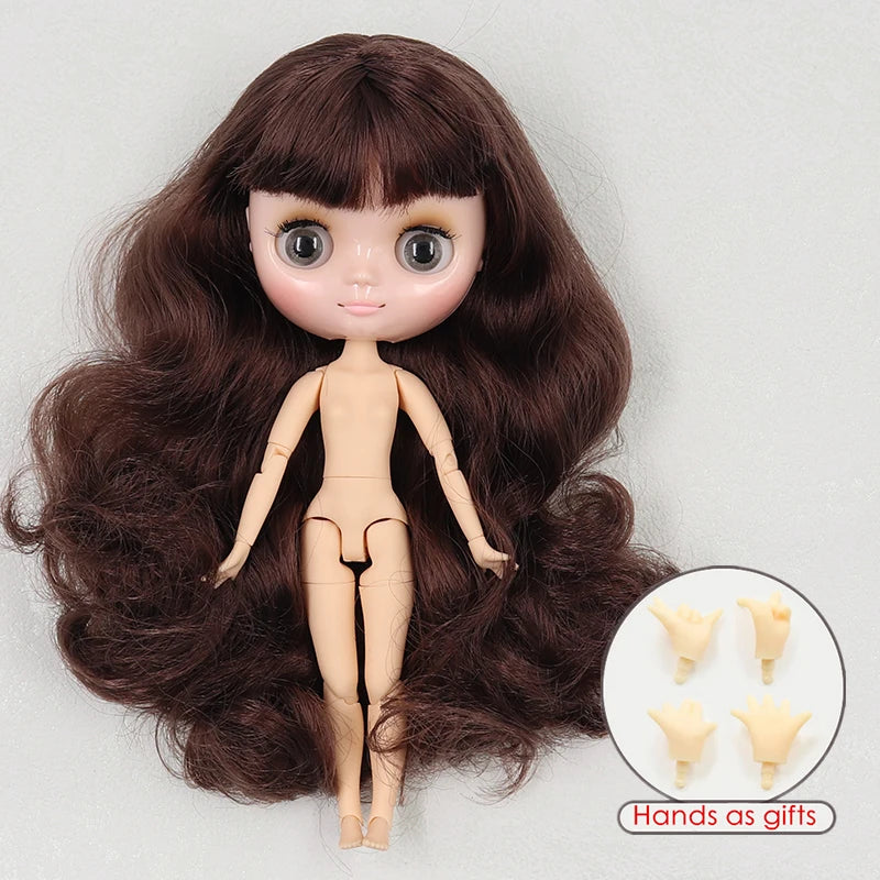 ICY DBS blyth middie doll 1/8 BJD shiny face long hair joint body 20cm toy girls gift