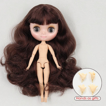 ICY DBS blyth middie doll 1/8 BJD shiny face long hair joint body 20cm toy girls gift