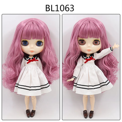 ICY DBS Blyth Doll toy joint body white skin shiny face with clothes and shoes, 30cm 1/6 toy girl gift