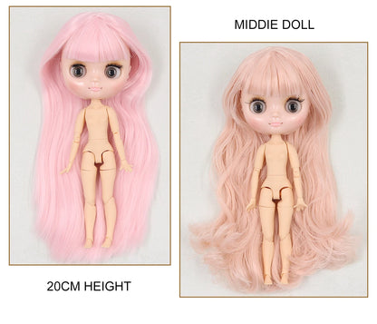 ICY DBS blyth middie doll 1/8 BJD shiny face long hair joint body 20cm toy girls gift