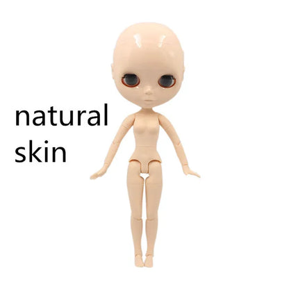 DBS blyth doll joint body bjd toy without makeup shiny face for cutom doll DIY anime girls