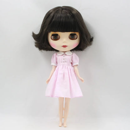 ICY DBS Blyth doll licca body pink blue yellow dress simple clothes cute