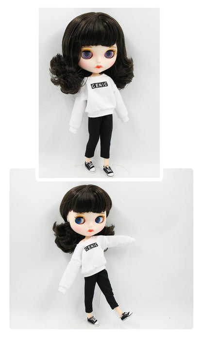 ICY DBS Blyth Doll 1/6 BJD White Skin Joint Body Matte Face With Clothes Shoes Toy Doll 30cm Girls Gift Anime