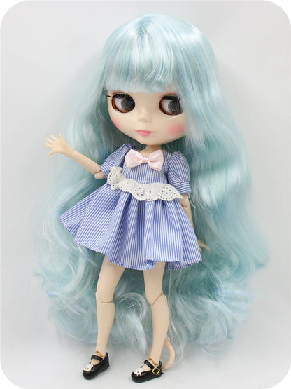 ICY DBS Blyth Doll toy 30cm bjd white skin joint body shiny face random eyes colors