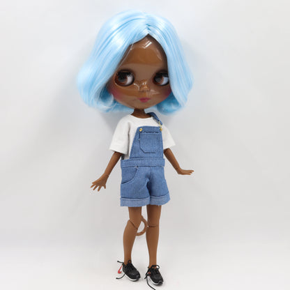 ICY DBS Blyth Doll Toy blyth doll joint body super black skin bjd 30cm doll for DIY custom doll anime girls