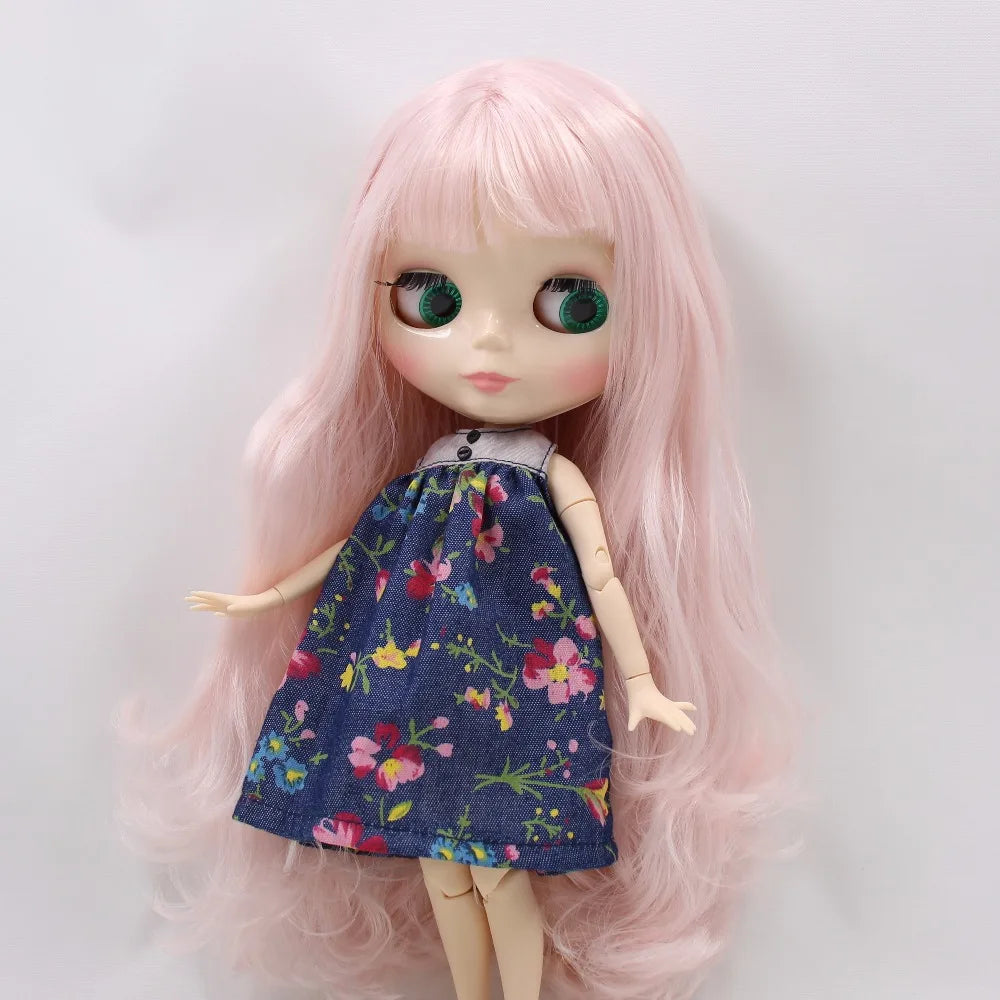 ICY DBS Blyth Doll 1/6 bjd 30cm toy joint body white skin shiny face nude doll