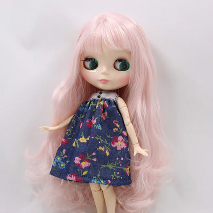 ICY DBS Blyth Doll 1/6 bjd 30cm toy joint body white skin shiny face nude doll