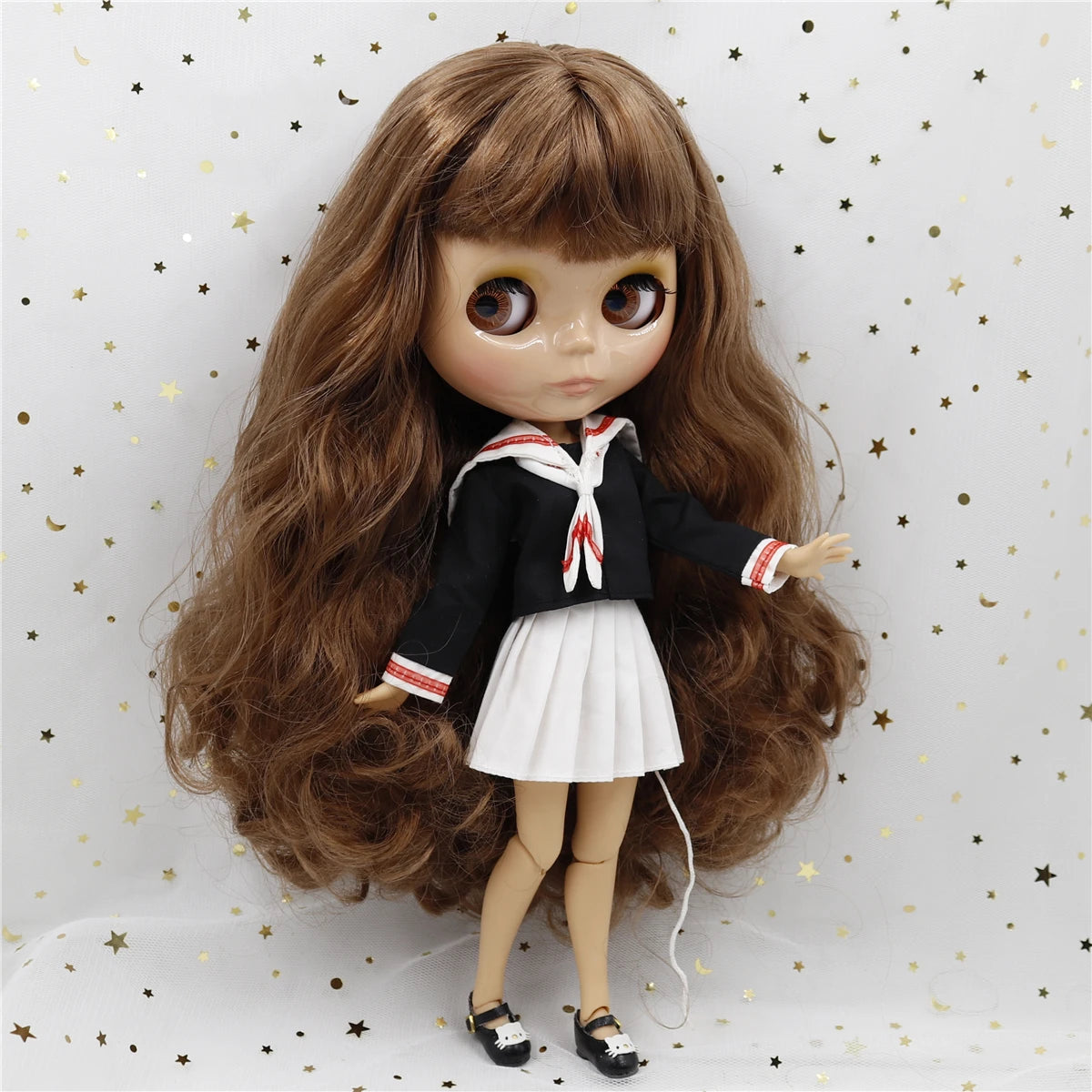 ICY DBS Blyth doll 1/6 bjd 30cm toy tan skin joint body shiny face with clothes shoes anime