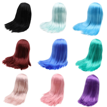 DBS blyth doll icy doll RBL wig only rbl scalp and dome straight hair for DIY custom anime blue hair purple hair black hair