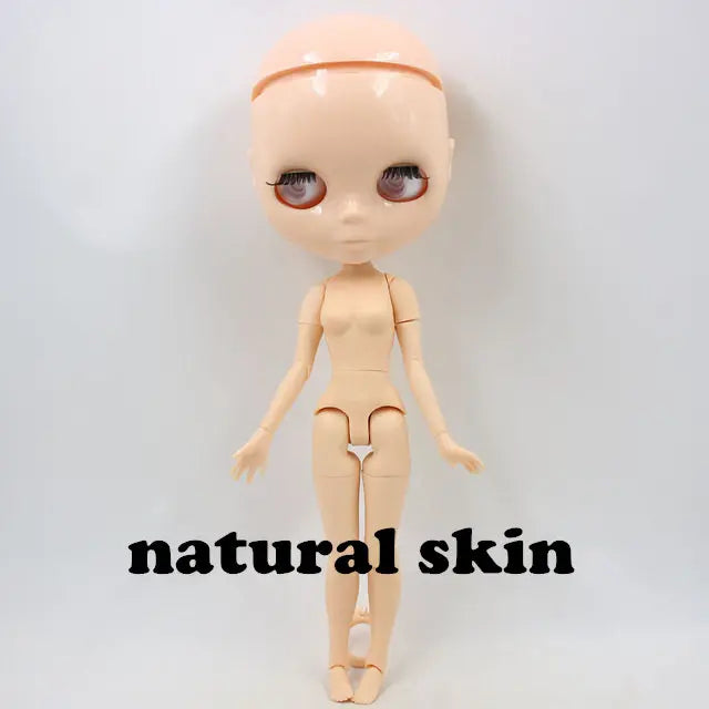 DBS blyth doll joint body bjd toy without makeup shiny face for cutom doll DIY anime girls