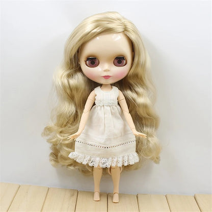 ICY DBS Blyth Doll 1/6 bjd toy blonde hair joint body side parting hair shiny face 30cm girls gift anime