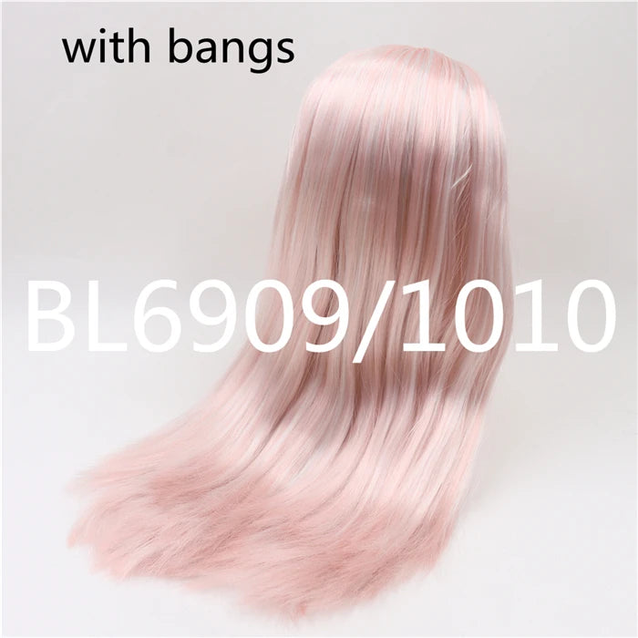 DBS blyth doll icy doll RBL wig only rbl scalp and dome straight hair for DIY custom anime blue hair purple hair black hair