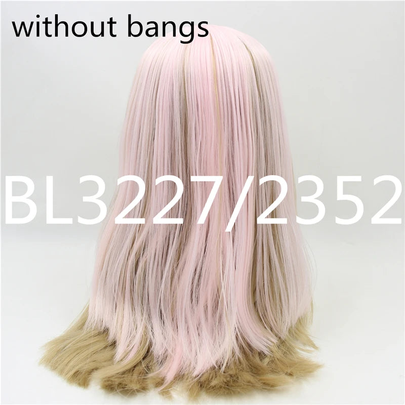 DBS blyth doll icy wig rbl scalp and dome straight hair anime toy purple hair silver hair blonde hair