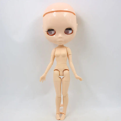 DBS blyth doll joint body bjd toy without makeup shiny face for cutom doll DIY anime girls