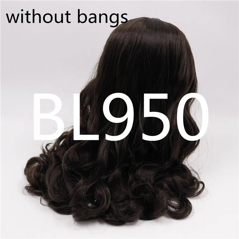 DBS ICY blyth doll hair toy wig rbl scalp and dome wavy hair for customized doll white skin golden hair brown hair