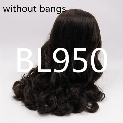 DBS ICY blyth doll hair toy wig rbl scalp and dome wavy hair for customized doll white skin golden hair brown hair