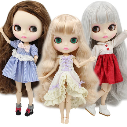 ICY DBS blyth doll 1/6 joint body white skin toy customized doll 30cm bjd random eyes colors anime toy girls gift