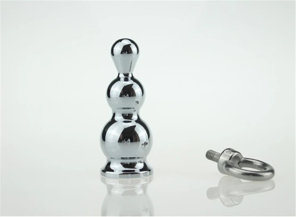MwOiiOwM Metal Anal Beads Butt Stimulation Prostate Massager Stainless Steel Anus Plug Erotic Sex Toy for Women Men