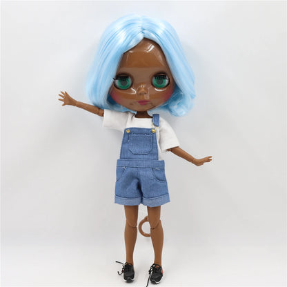 ICY DBS Blyth Doll Toy blyth doll joint body super black skin bjd 30cm doll for DIY custom doll anime girls