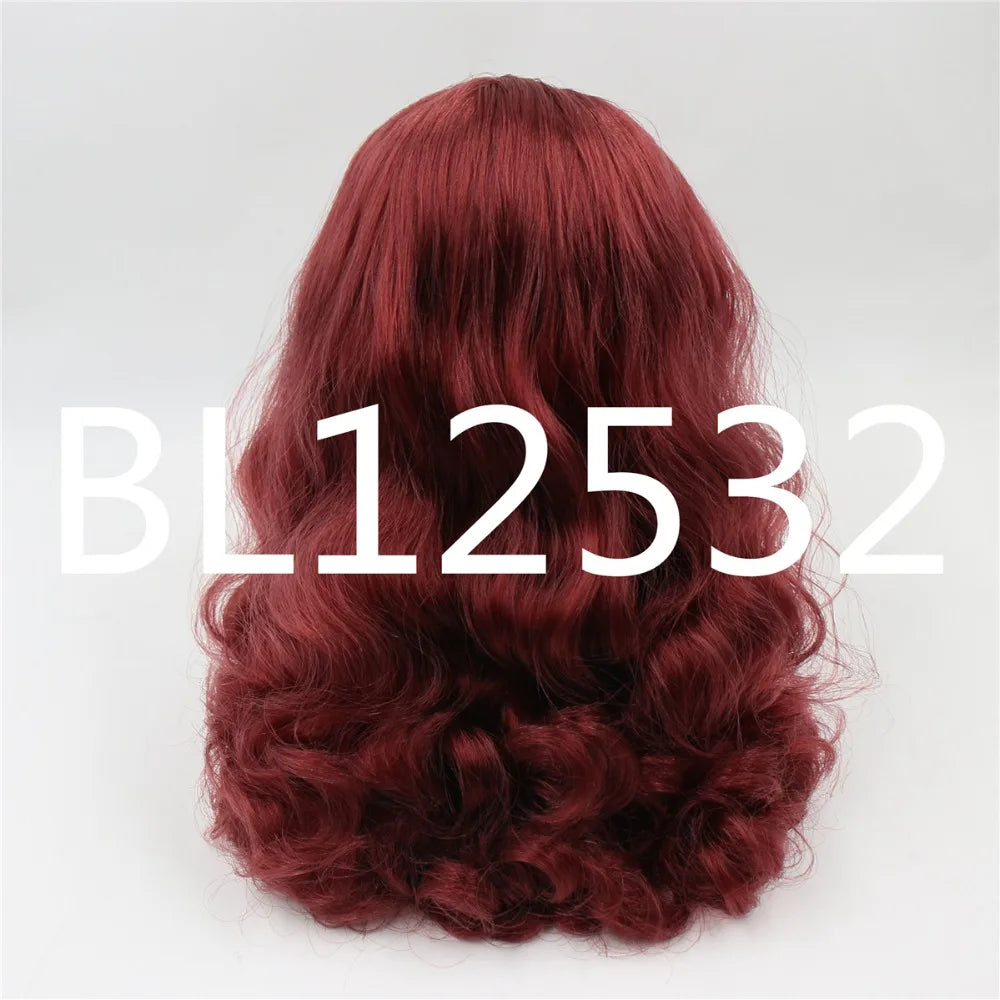 DBS factory blyth doll icy RBL scalp dome wig hair RED HAIR PINK HAIR ORANGE HAIR for DIY toy custom doll