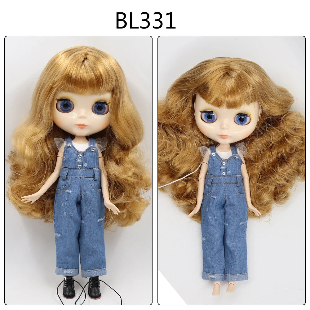 ICY DBS Blyth Doll toy joint body white skin shiny face with clothes and shoes, 30cm 1/6 toy girl gift