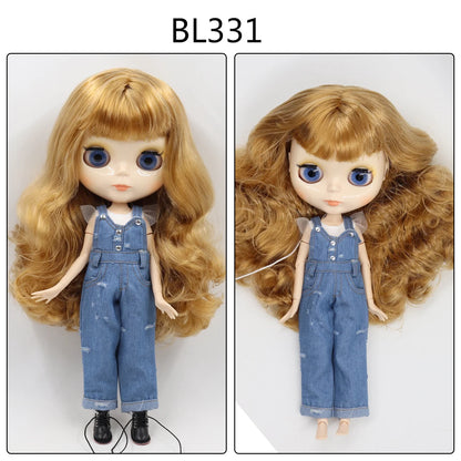ICY DBS Blyth Doll toy joint body white skin shiny face with clothes and shoes, 30cm 1/6 toy girl gift