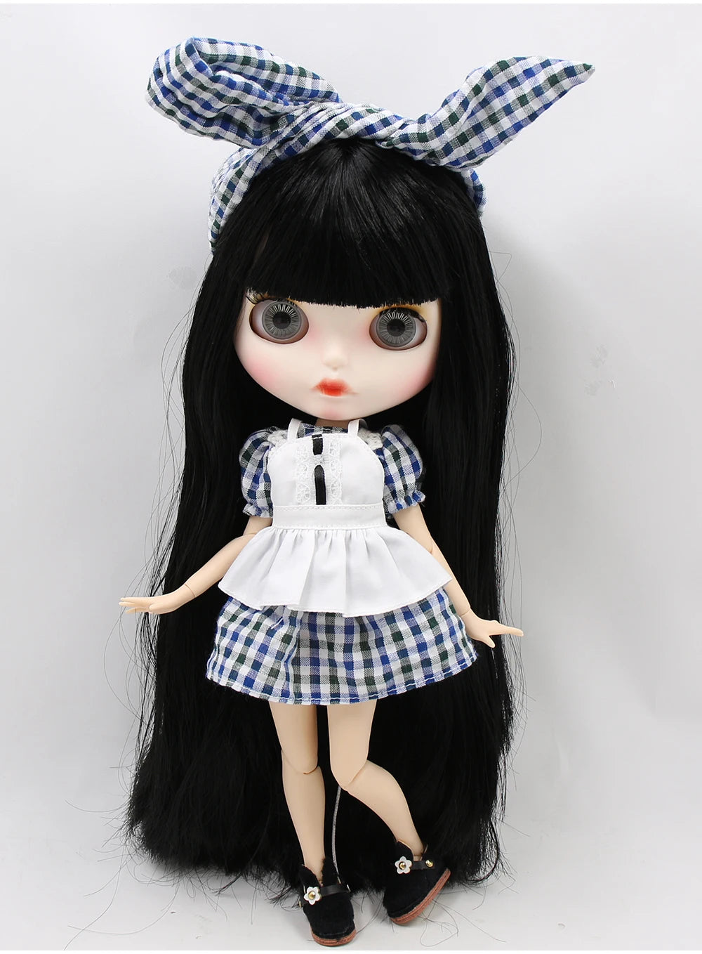 ICY DBS blyth doll 1/6 bjd white skin joint body black hair matte face eyebrows custom doll 30cm toy anime girls gift