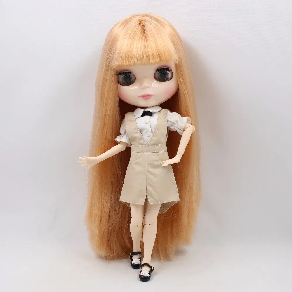 ICY DBS Blyth Doll 1/6 bjd 30cm toy joint body white skin shiny face nude doll