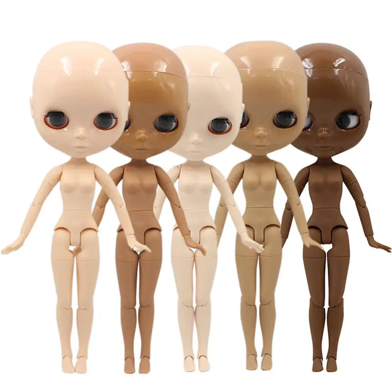 DBS blyth doll joint body bjd toy without makeup shiny face for cutom doll DIY anime girls