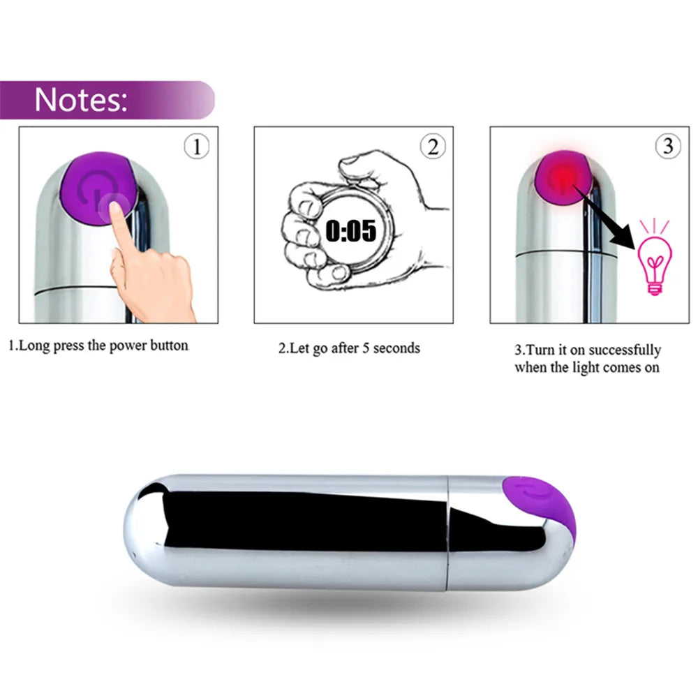 Powerful Mini Bullet Vibrator for Women 10 Modes G-Spot Clit Stimulator Vibrating Egg Vaginal Masturbation Massage Adult Sex Toy