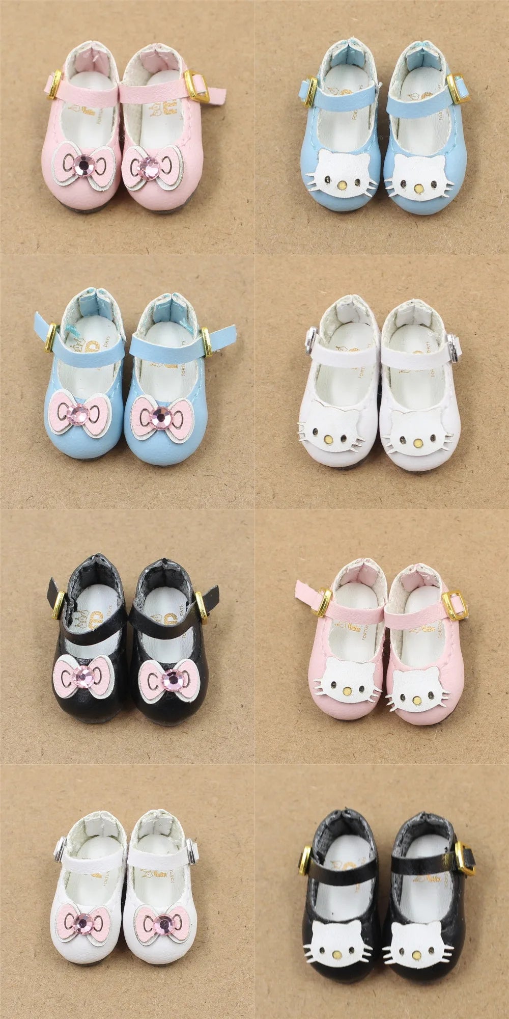 ICY DBS Blyth doll joint body shoes cat bow 2.5cm toy shoes anime cute shoes for doll girls