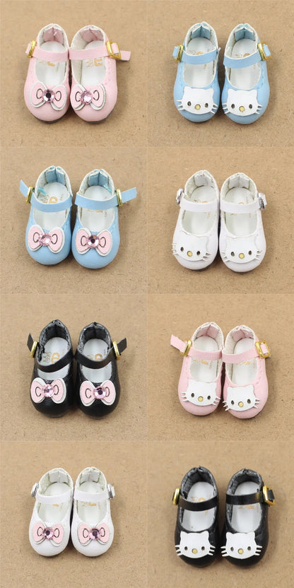 ICY DBS Blyth doll joint body shoes cat bow 2.5cm toy shoes anime cute shoes for doll girls