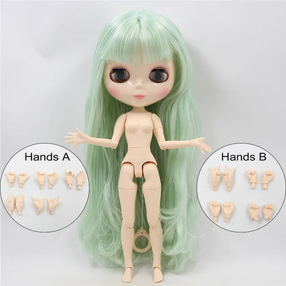 ICY DBS Blyth Doll toy 30cm bjd white skin joint body shiny face random eyes colors