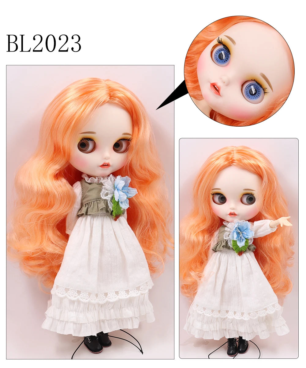 ICY DBS Blyth Doll 1/6 bjd ob24 toy joint body white skin custom doll customized face matte face 30cm toy girls gift