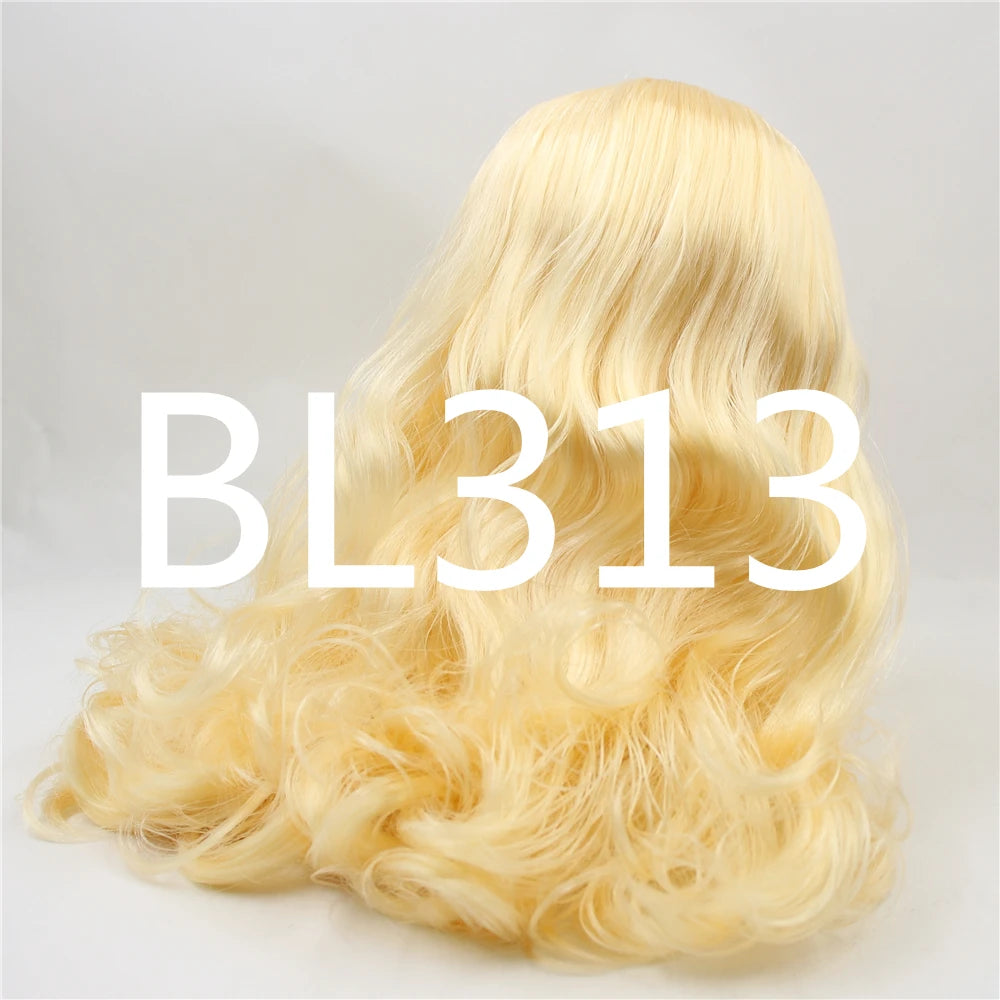 ICY DBS blyth doll rbl scalp and dome wavy hair multi-color wig for custom doll anime toy white skin mix hair