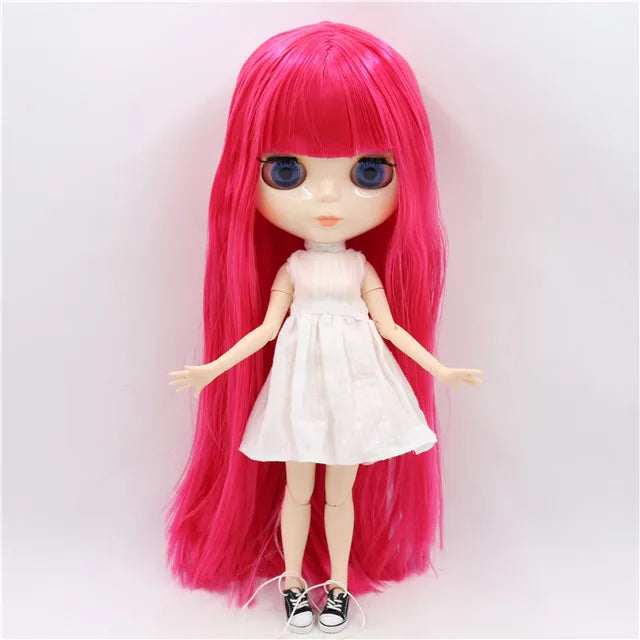 ICY DBS Blyth Doll toy joint body white skin shiny face with clothes and shoes, 30cm 1/6 toy girl gift