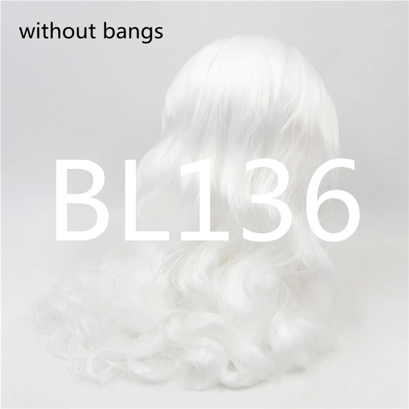 ICY DBS blyth doll rbl scalp and dome wavy hair multi-color wig for custom doll anime toy white skin mix hair