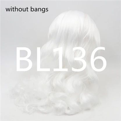 ICY DBS blyth doll rbl scalp and dome wavy hair multi-color wig for custom doll anime toy white skin mix hair