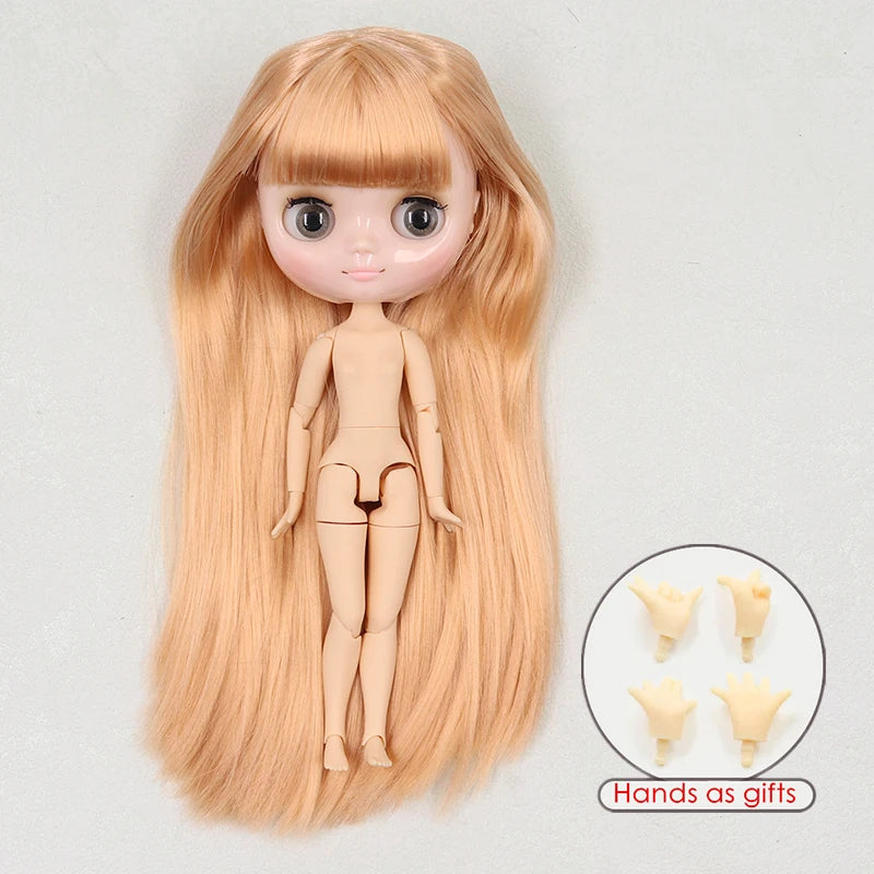 ICY DBS blyth middie doll 1/8 BJD shiny face long hair joint body 20cm toy girls gift