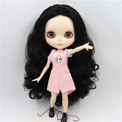 ICY DBS Blyth Doll toy joint body white skin shiny face with clothes and shoes, 30cm 1/6 toy girl gift