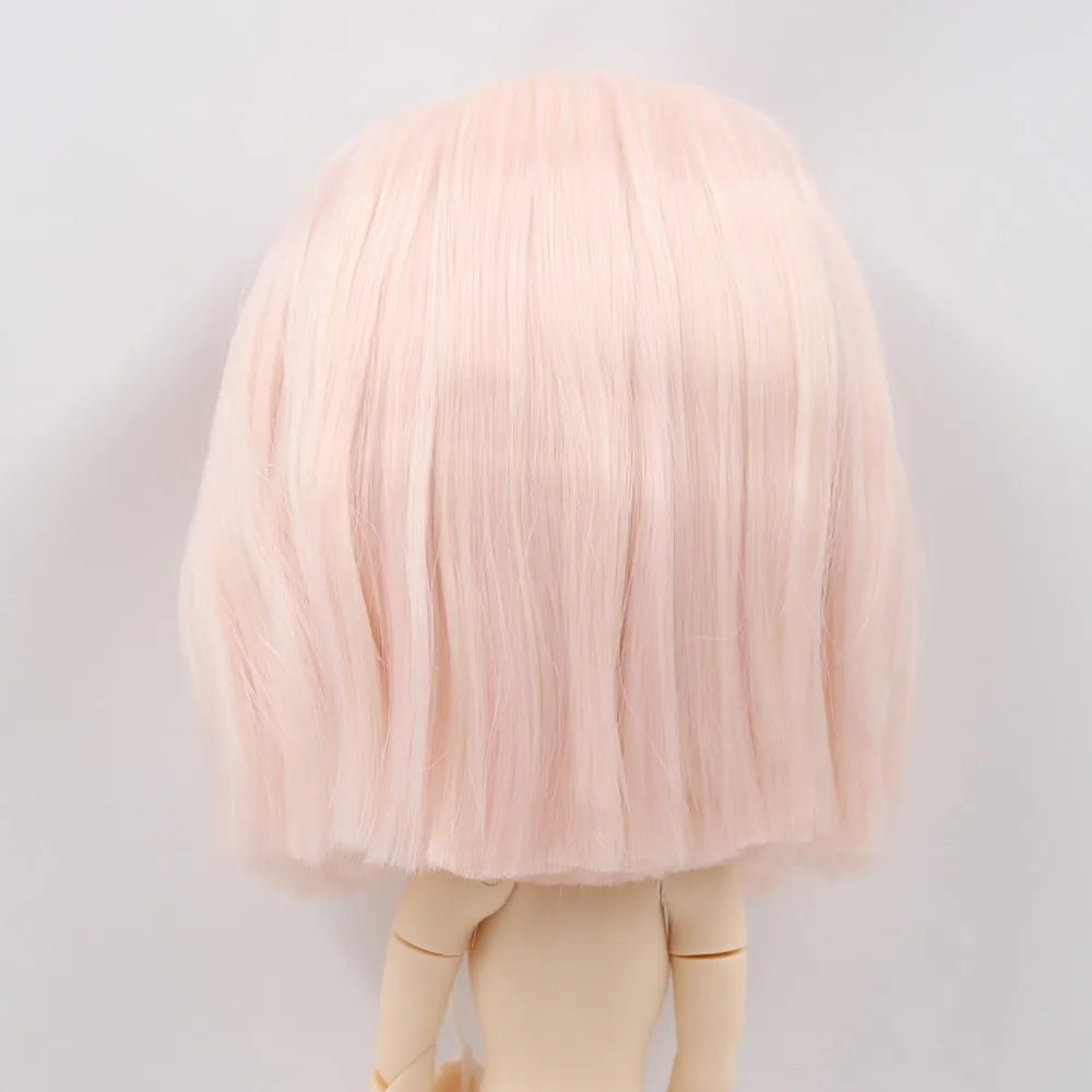 DBS blyth doll icy doll rbl scalp and dome short hair wig toy accessory for DIY custom doll anime blonde hair black hair