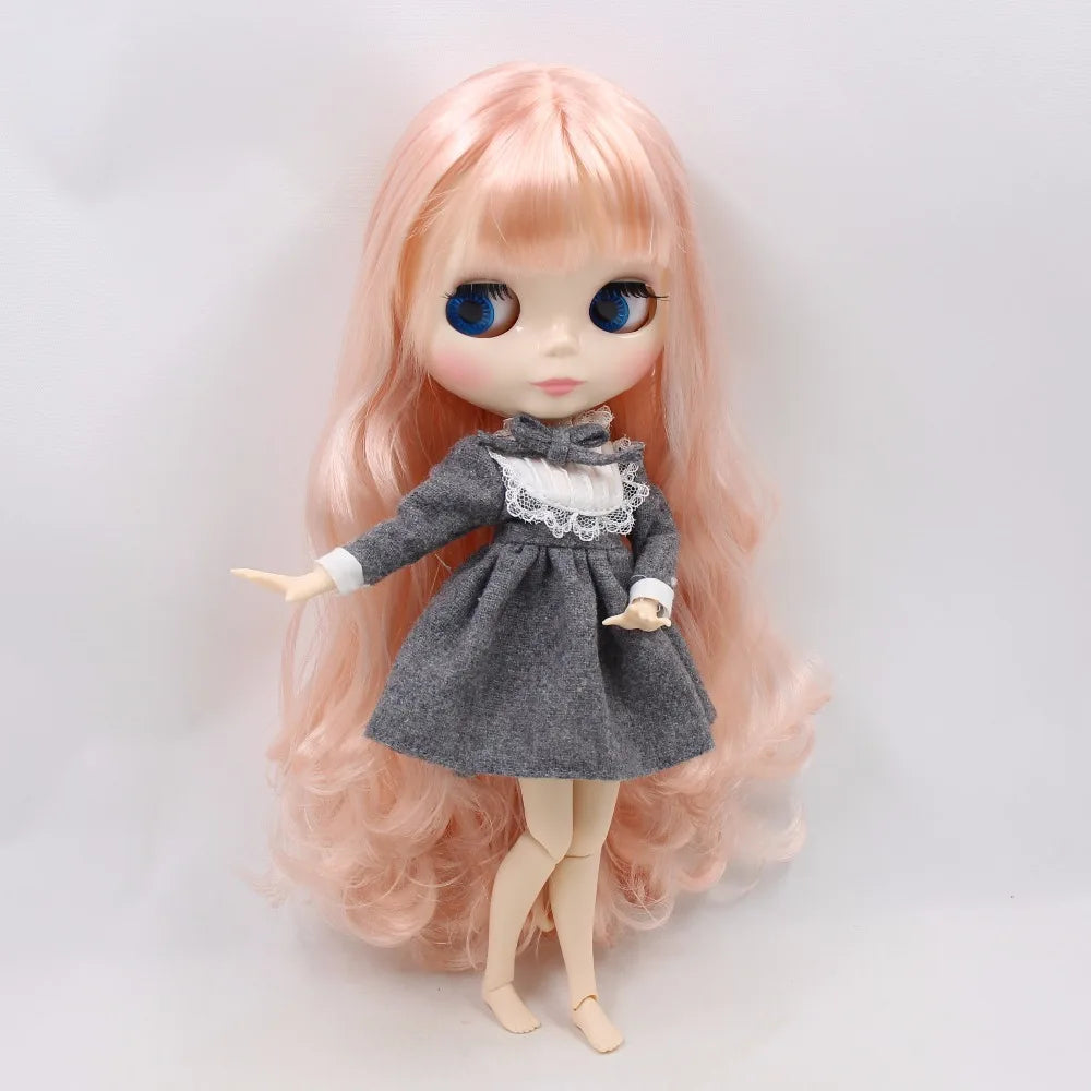 ICY DBS Blyth Doll 1/6 bjd 30cm toy joint body white skin shiny face nude doll