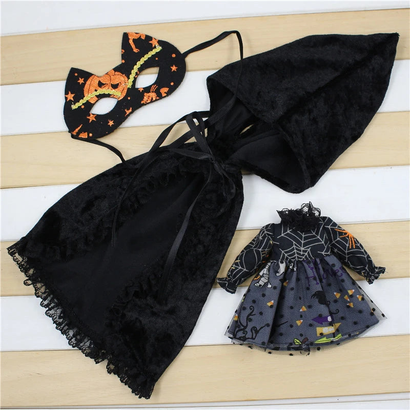 ICY DBS Blyth doll clothes halloween suit pink dress ghost Vampire hat cosplay outfits toy