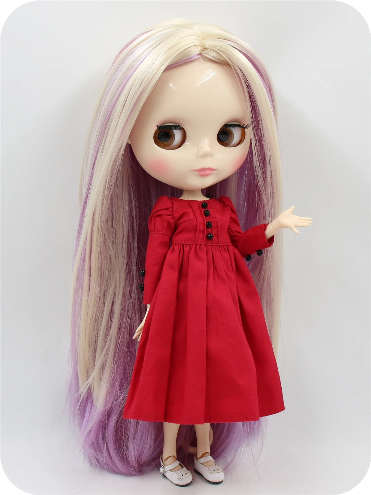 ICY DBS Blyth Doll toy 30cm bjd white skin joint body shiny face random eyes colors
