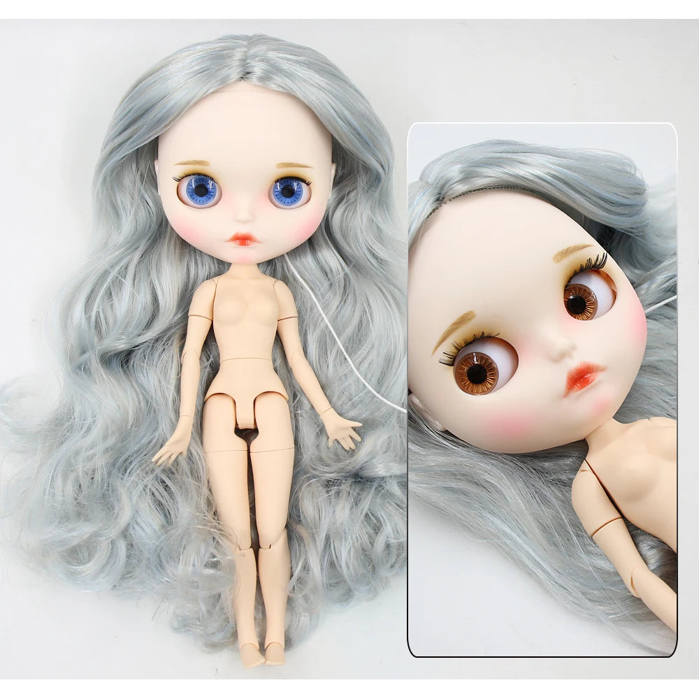 ICY DBS Blyth Doll 1/6 30cm toy bjd joint body matte face nude doll white skin random eyes colors anime girls