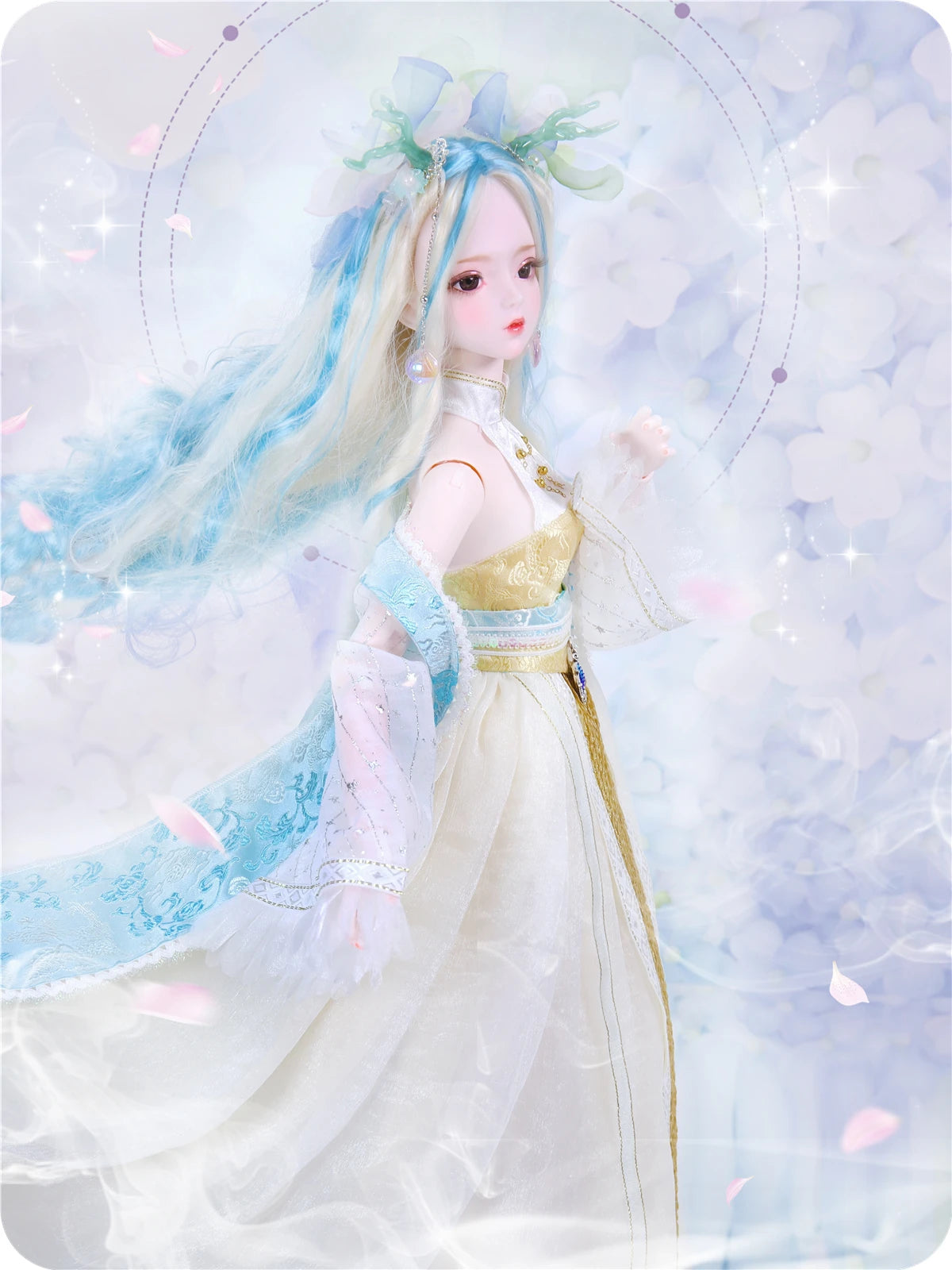 DBS 1/3 BJD Dream Fairy Doll  toy mechanical joint Body chinese style Collection doll including suit shoes makeup 60cm SD