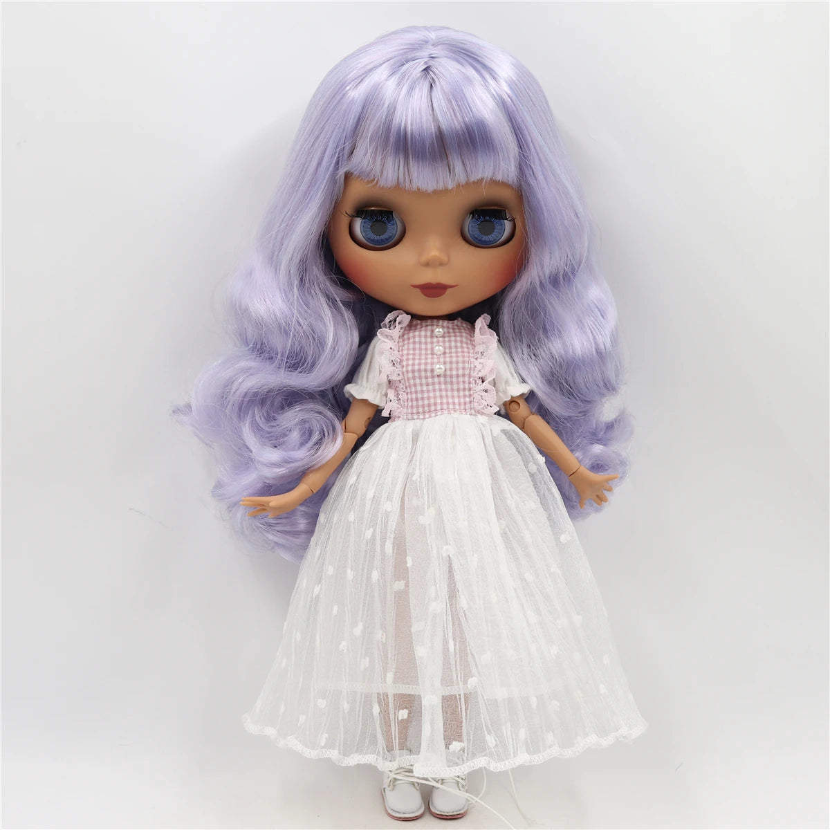ICY DBS Blyth Doll 1/6 bjd blue mix violet hair joint body matte face 30cm nude doll toy anime girls gift